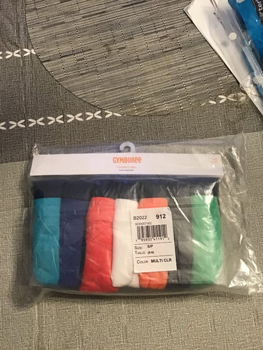 New Gymboree Boy's Size 5-6 Brief Underwear--7 Pairs